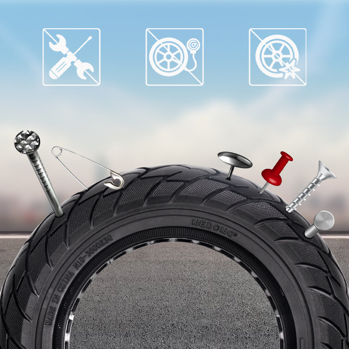 X7 Max & X7 Pro 10-Inch Honeycomb Front & Rear Tires